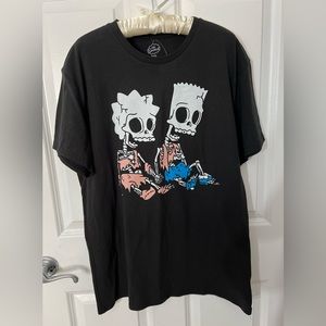 The Simpsons - Bart And Lisa Skeletons Treehouse Of Terror T-SHIRT (Unisex)